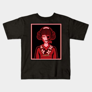 Horror geisha, dead geisha, terror geisha red Kids T-Shirt